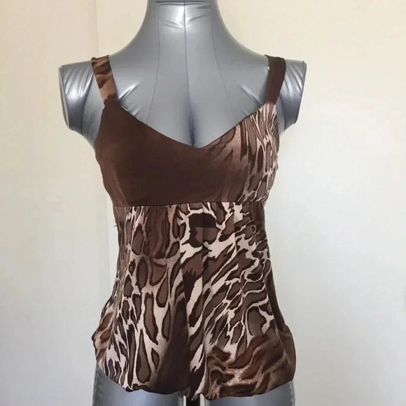 3/$15 Animal print leopard print loose casual tank top size small - Picture 1 of 15